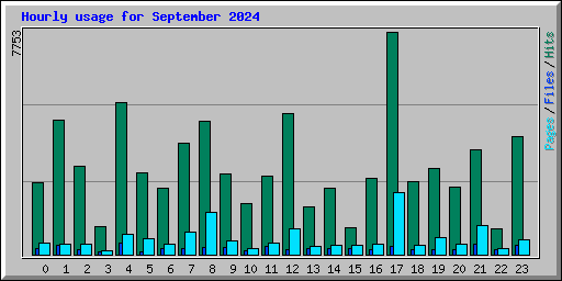 Hourly usage for September 2024